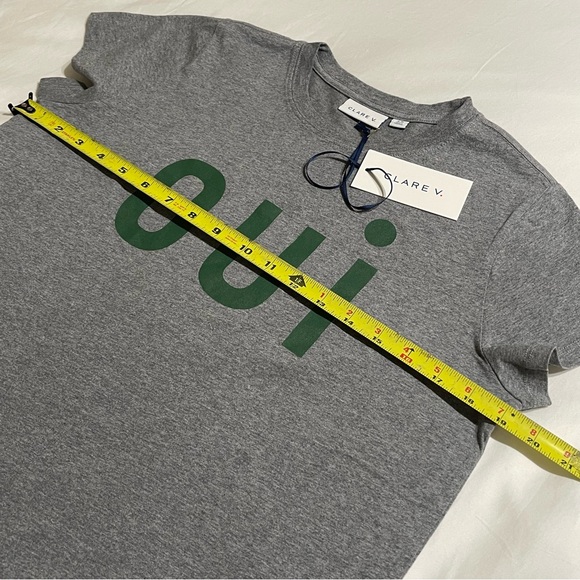 Clare V. Classic Tee Oui Grey Melange - Picture 11 of 15